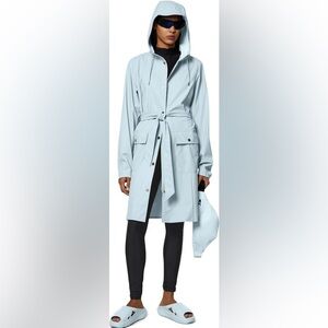 NWT Rains Womens Curve Jacket Sky Blue X-Small